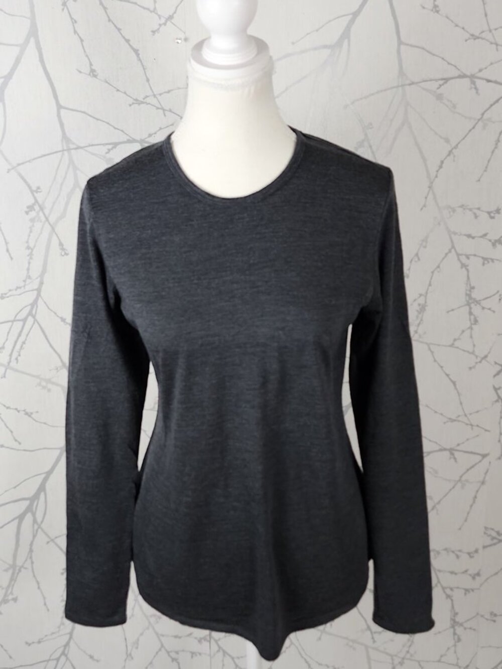 Cloudveil Dark Gray 100% Merino Wool Baselayer Long Sleeve